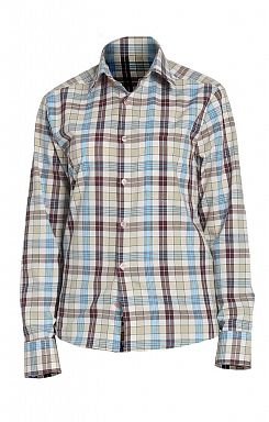 Рубашка в клетку HIPSTER (хипстер) plaid beige (шотландка бежевая)