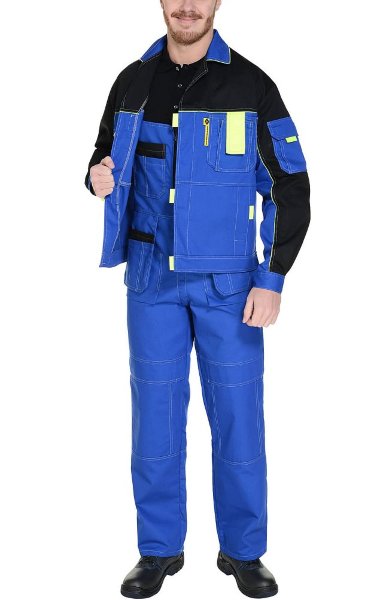 Костюм "Профессионал-2" василек-черный-лимон