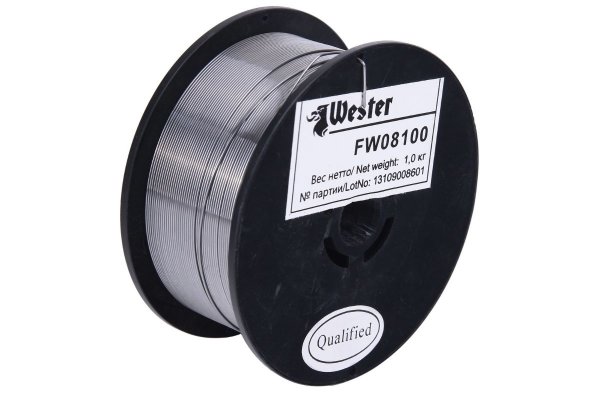 Проволока сварочная WESTER FW 08100  флюсовая 990-058 0.8мм, 1 кг