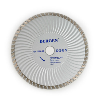  Диск алмазный Bergen 3732-BG турбо 125 мм 